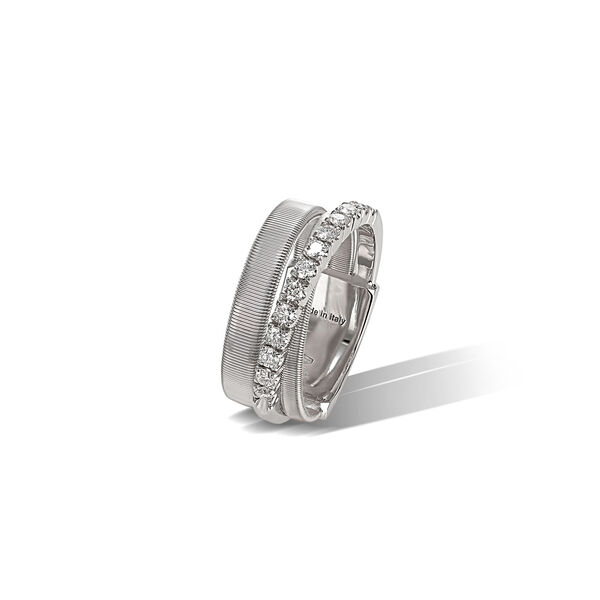 Masai White Gold and Diamond Ring